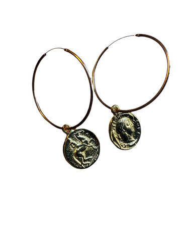 GOLD COIN HOOPS